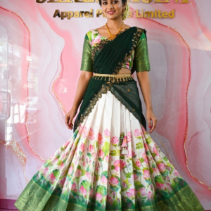 Premium Traditional Indian Pattu Pavadai | Girls’ Silk Lehenga Choli