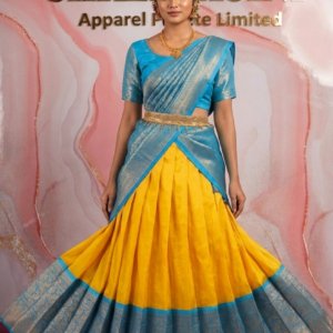 Premium Traditional Indian Pattu Pavadai | Girls’ Silk Lehenga Choli