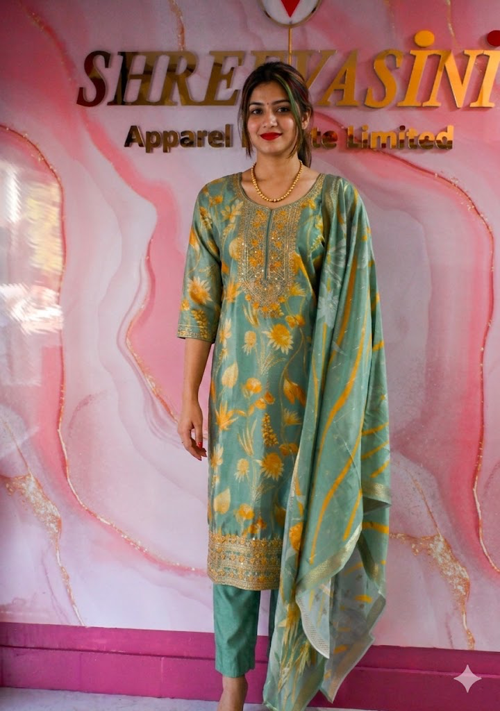 Premium 3-Piece Indian Party Wear Chudidar Suit Set