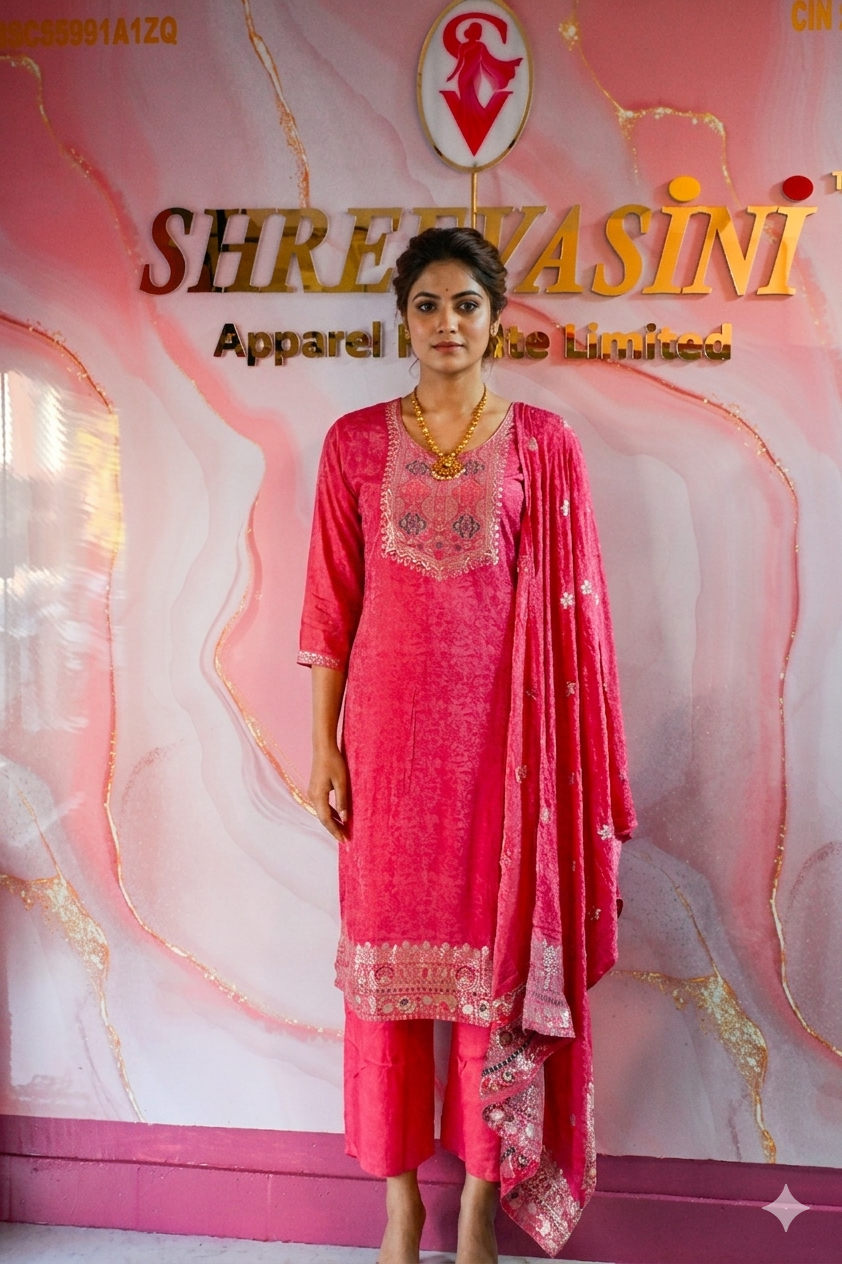 Premium 3-Piece Indian Party Wear Chudidar Suit Set