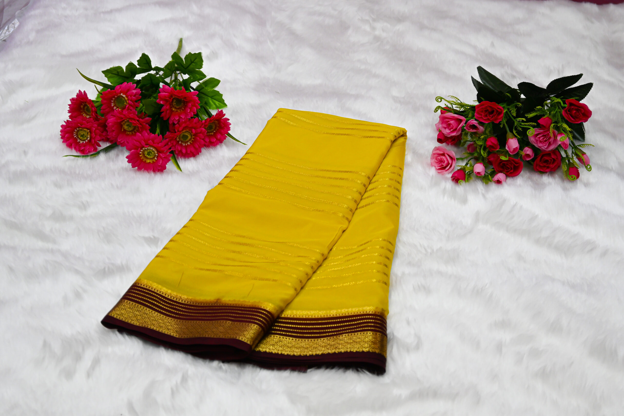 semi-crepe silk saree