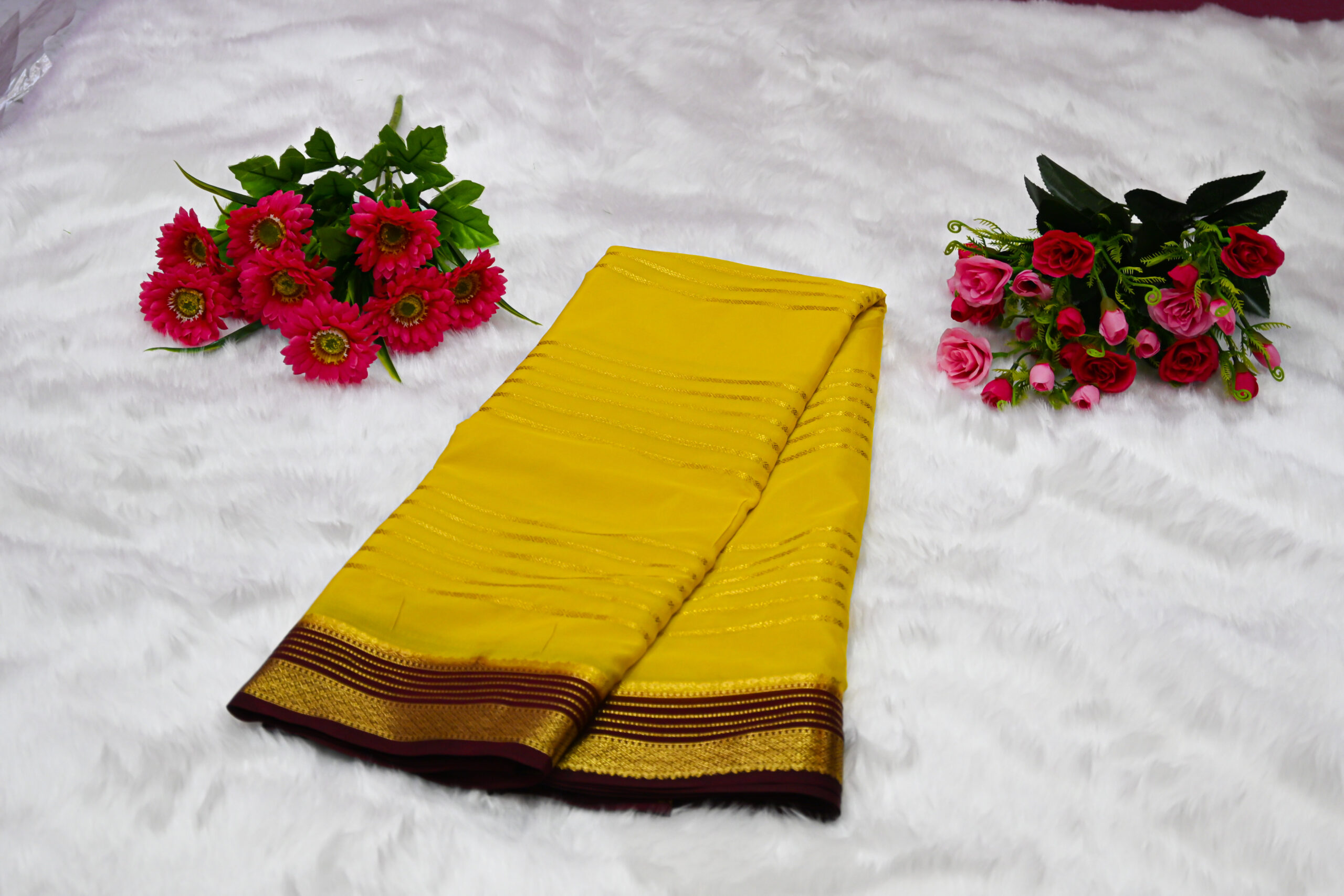 semi-crepe silk saree