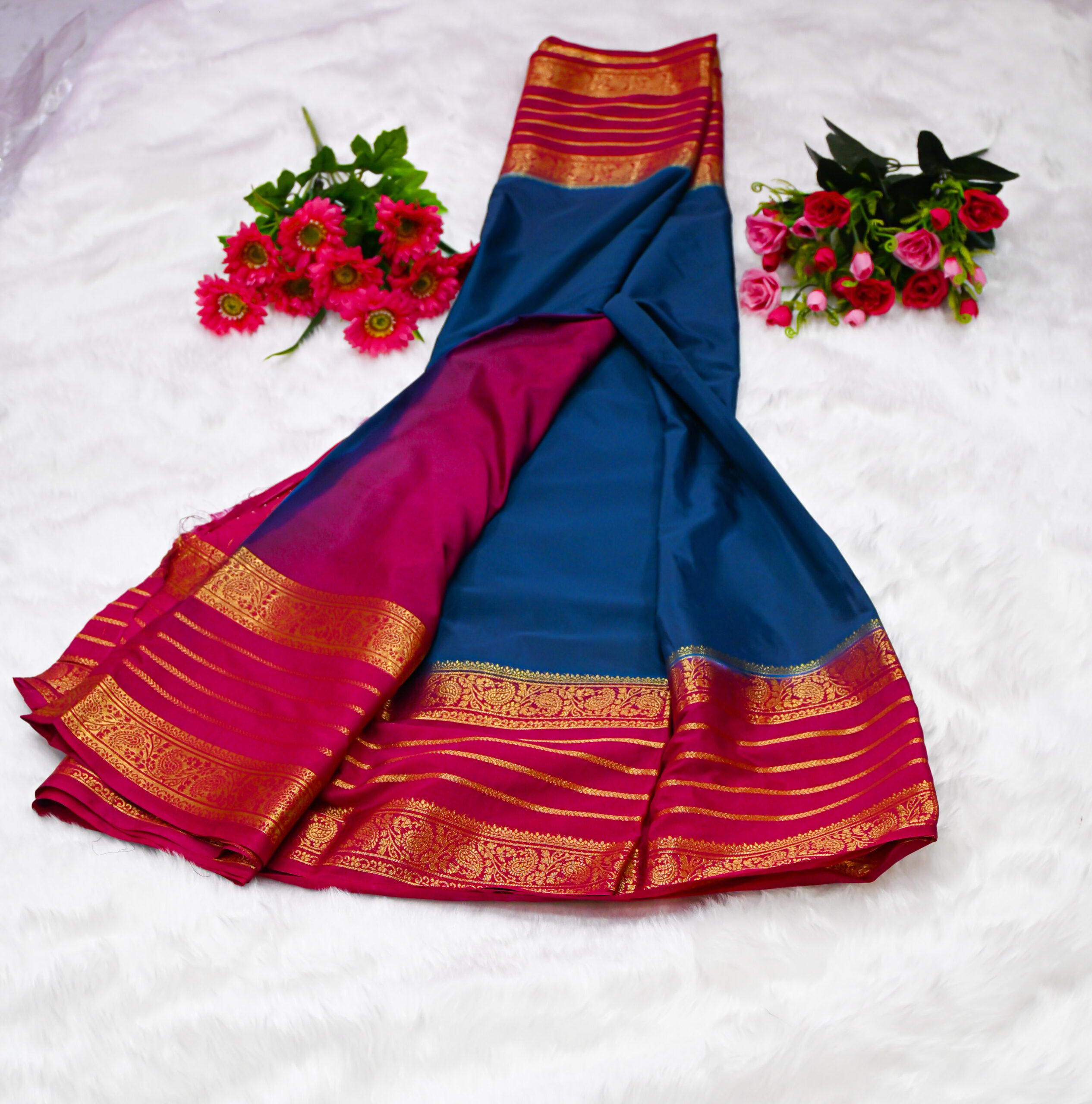 semi-crepe silk saree