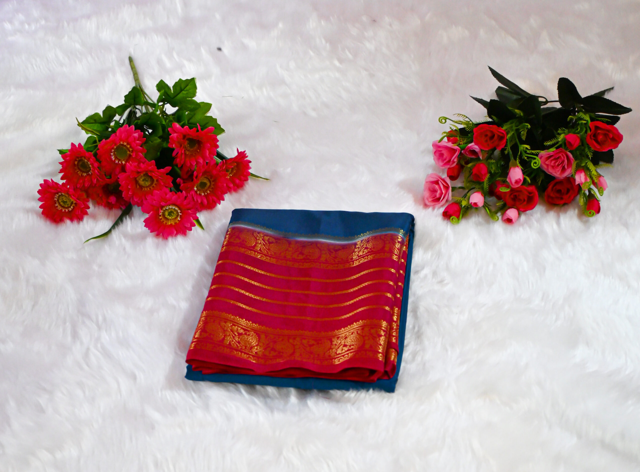 semi-crepe silk saree