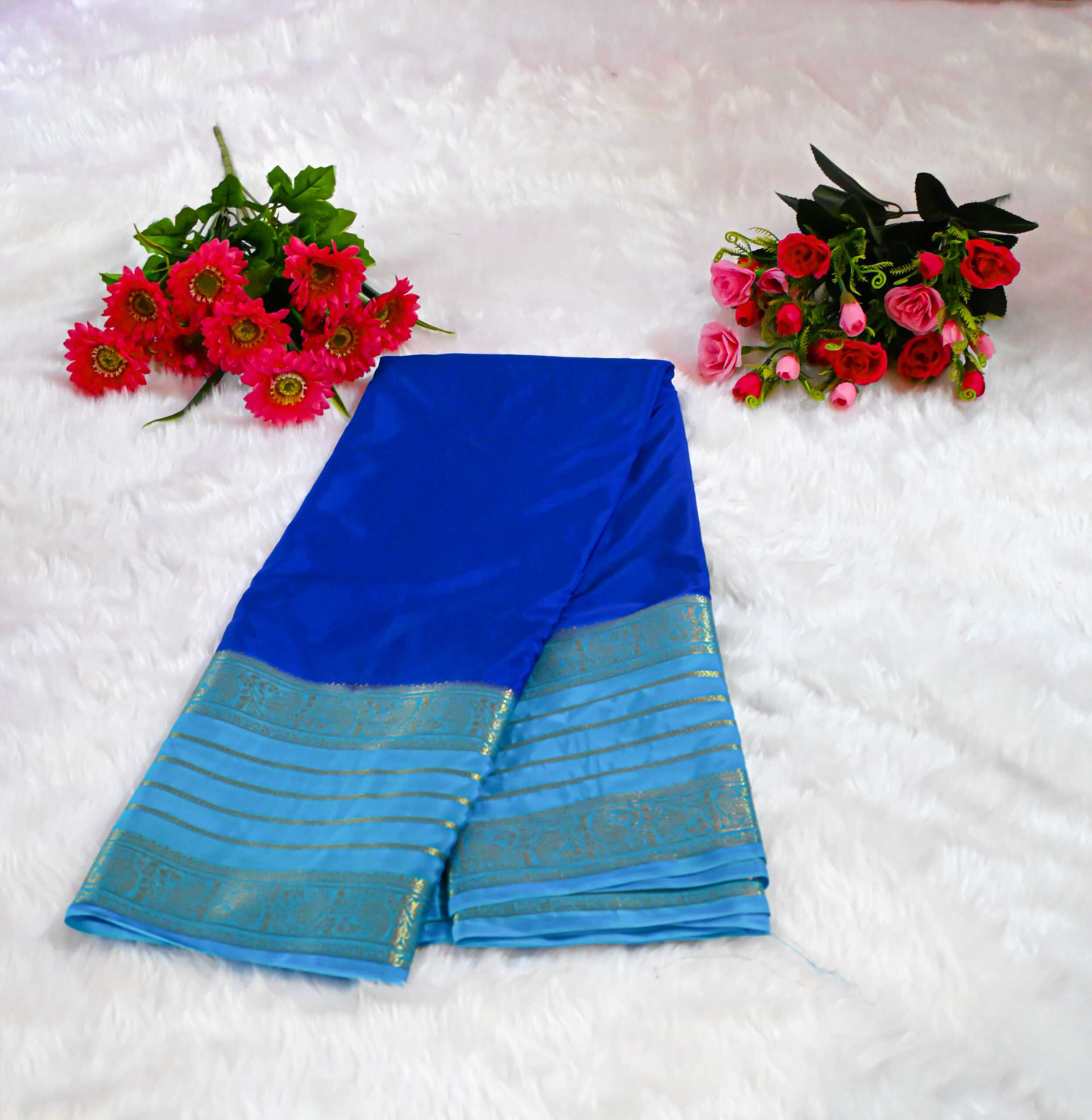 semi-crepe silk saree