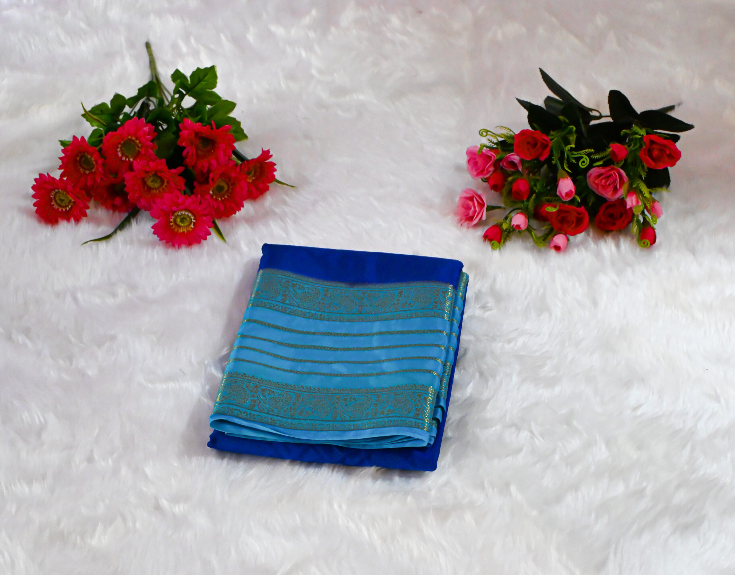 semi-crepe silk saree