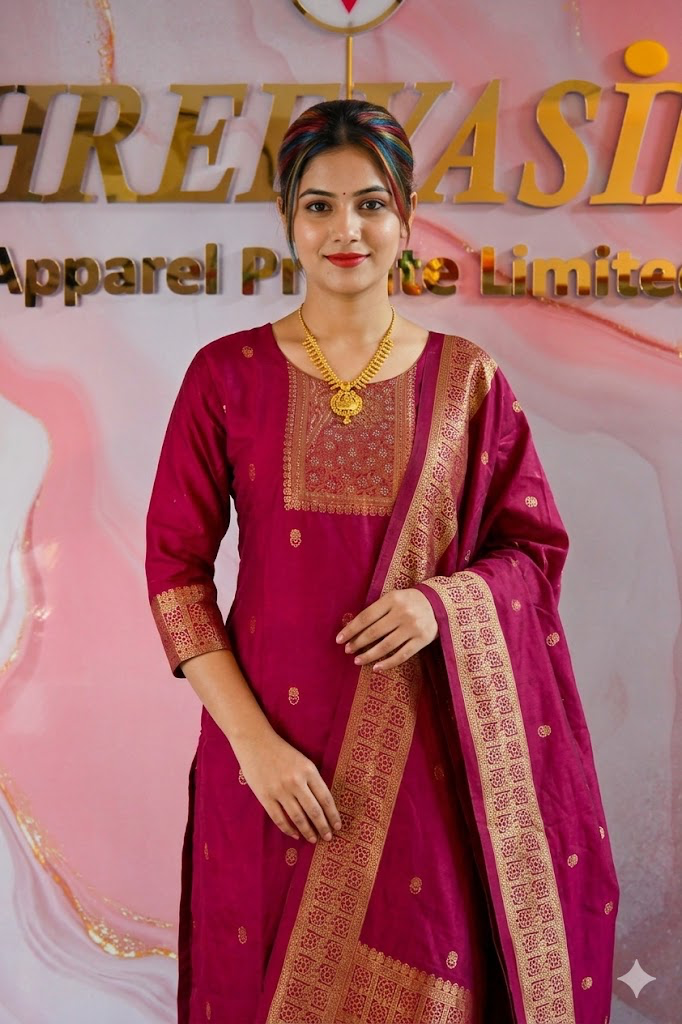 Premium 3-Piece Indian Party Wear Chudidar Suit Set