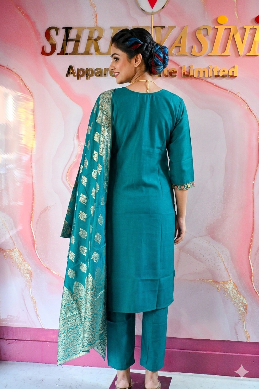 Premium 3-Piece Indian Party Wear Chudidar Suit Set
