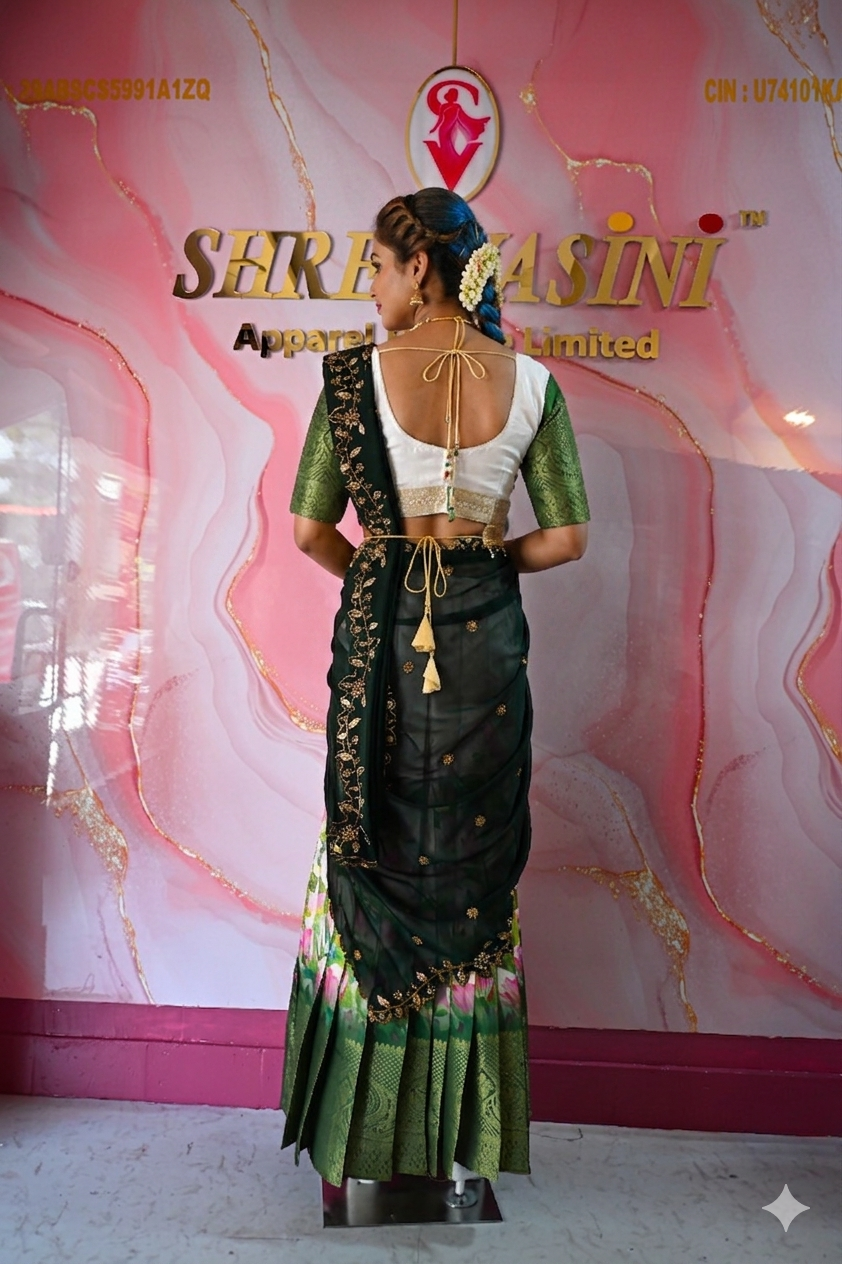 Premium Traditional Indian Pattu Pavadai | Girls' Silk Lehenga Choli