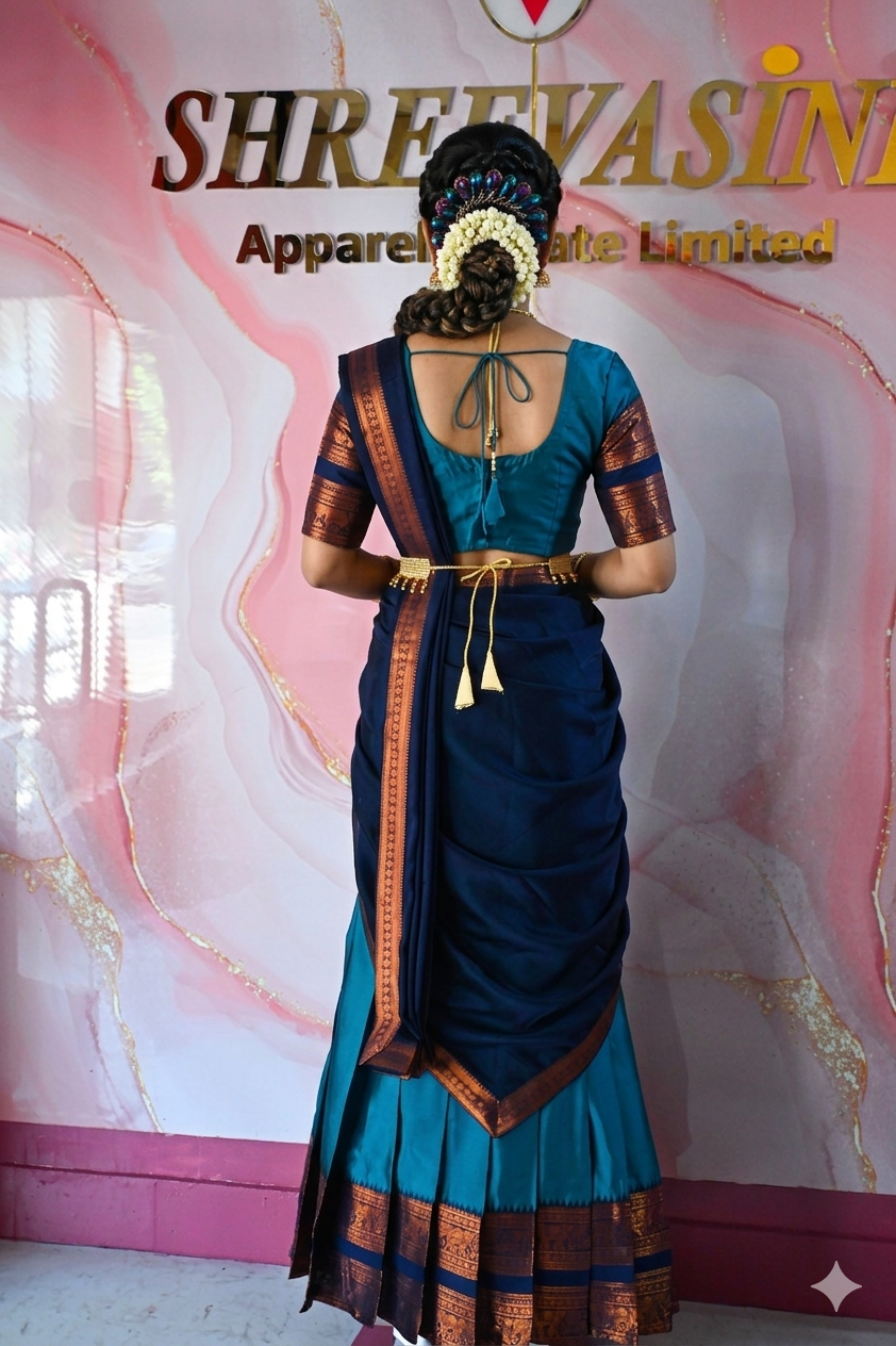 Premium Traditional Indian Pattu Pavadai | Girls' Silk Lehenga Choli