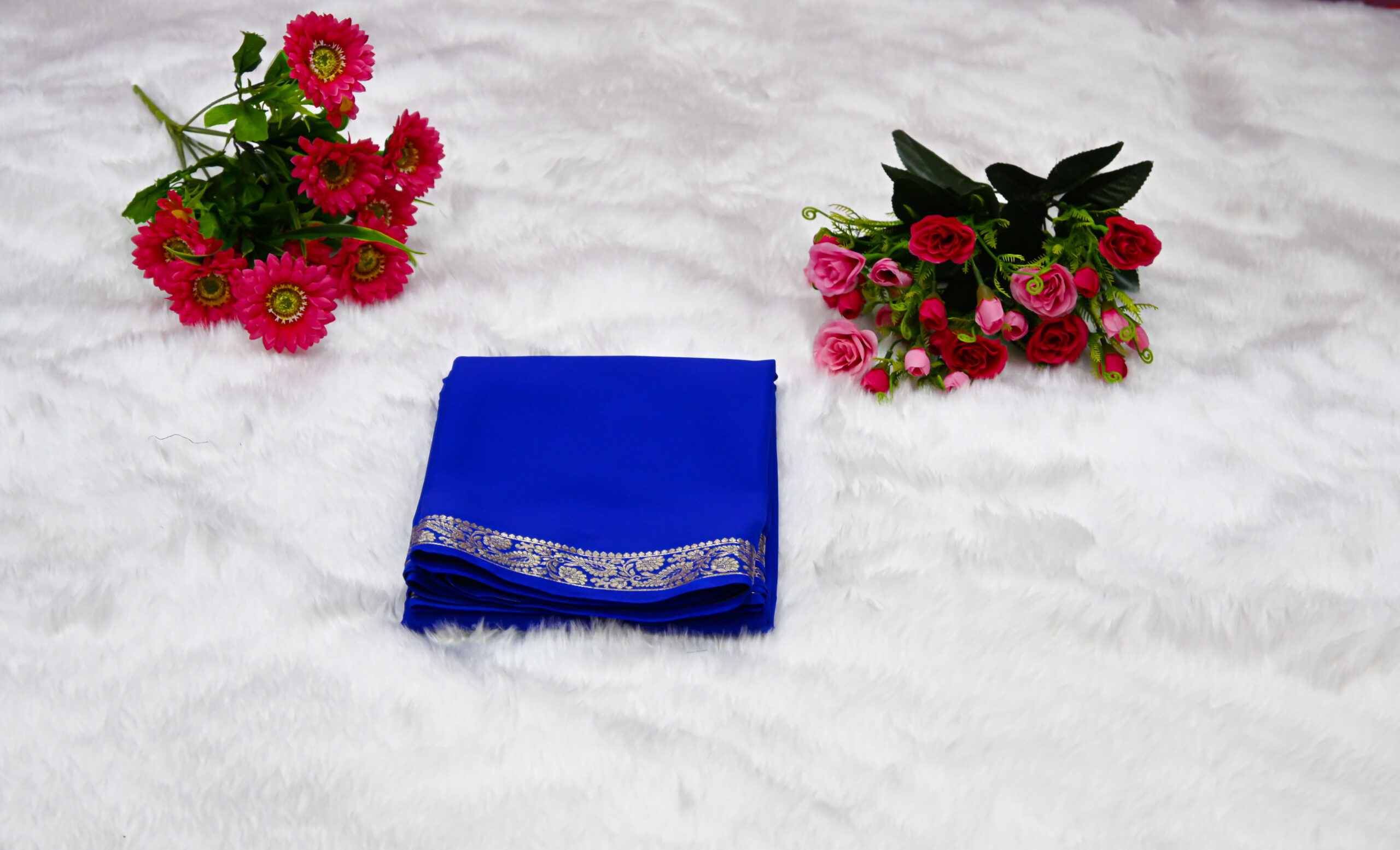 semi-crepe silk saree