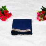 A deep, soulful midnight navy blue that provides a rich, dark canvas for the golden accents.