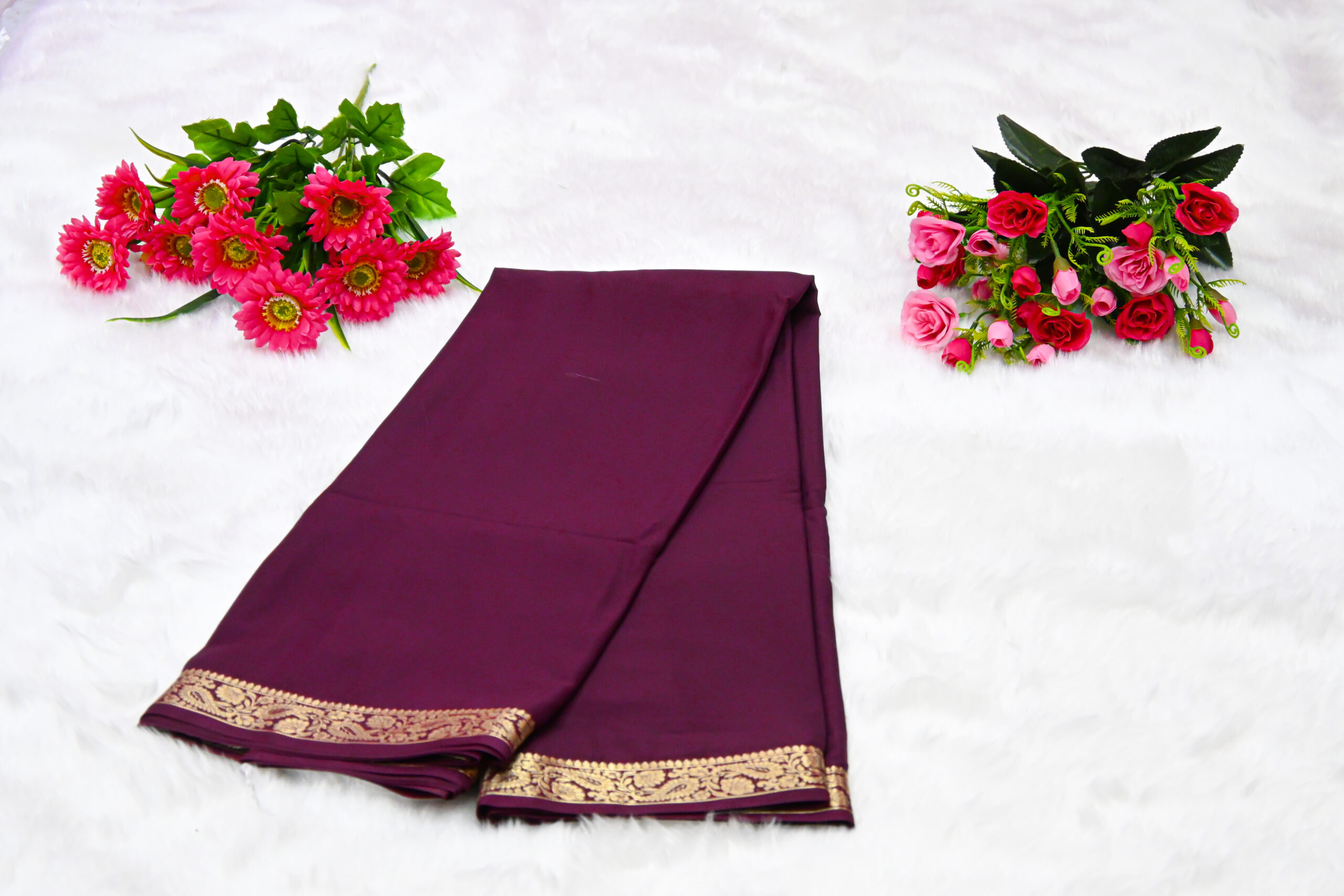semi-crepe silk saree
