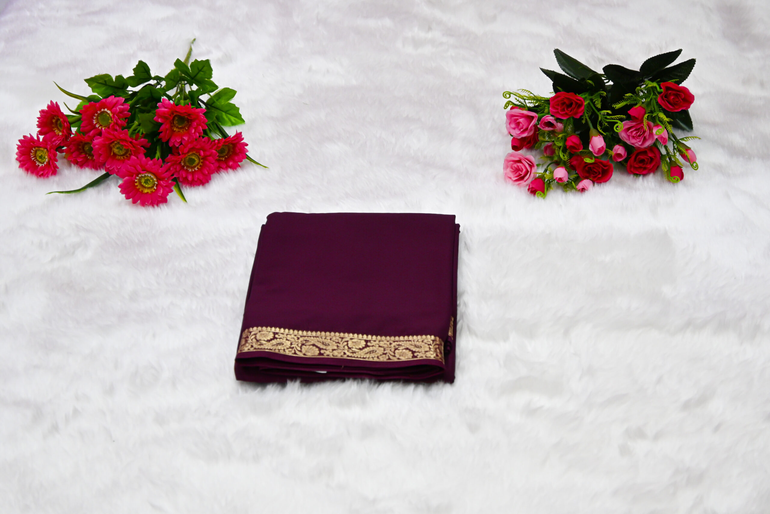 semi-crepe silk saree