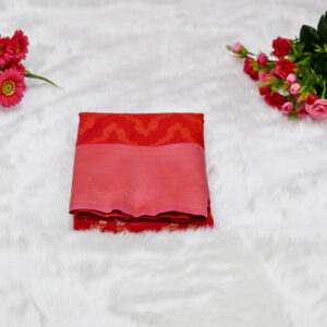 Premium Banarasi Silk Saree with Rich Woven Zari Border & Blouse Piece