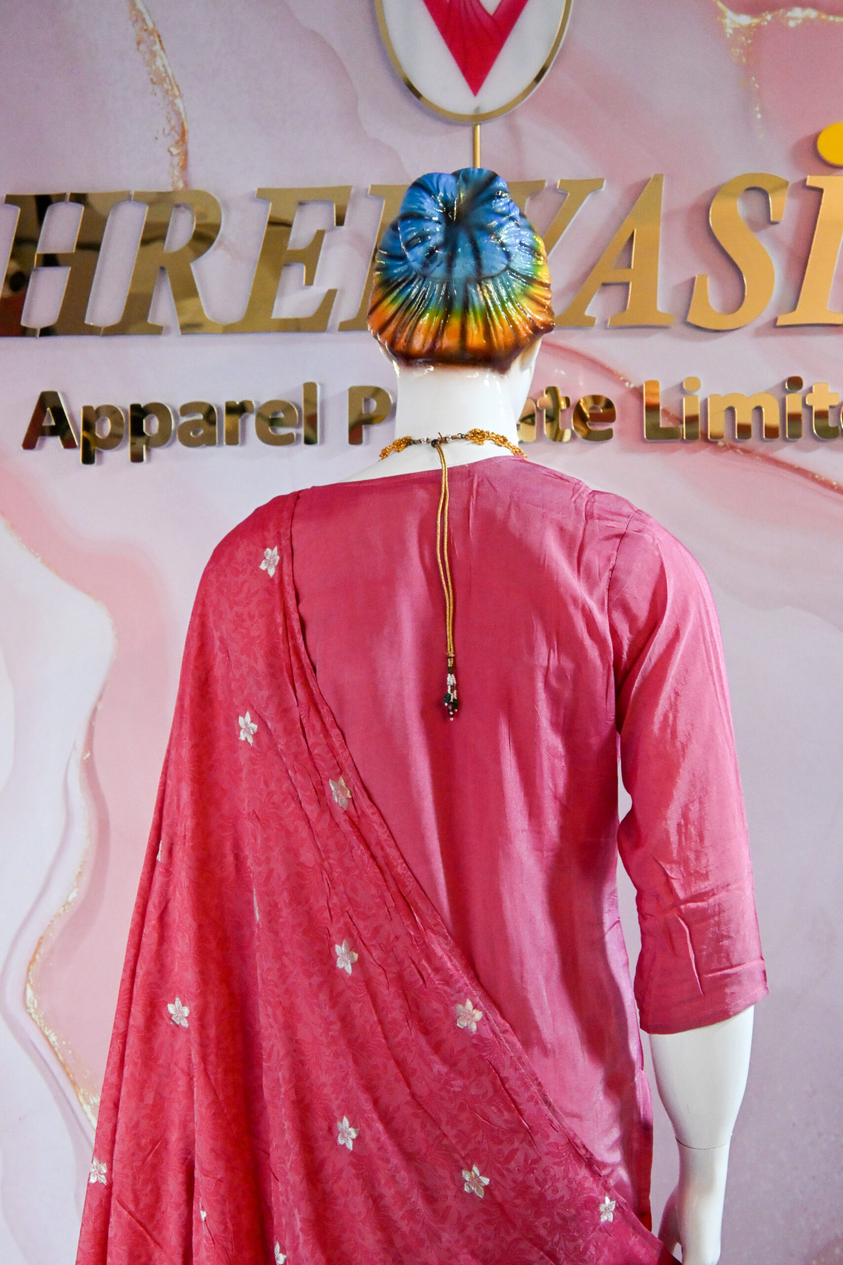 A three-piece Indian Premium Party Wear Chudidhar Suit
