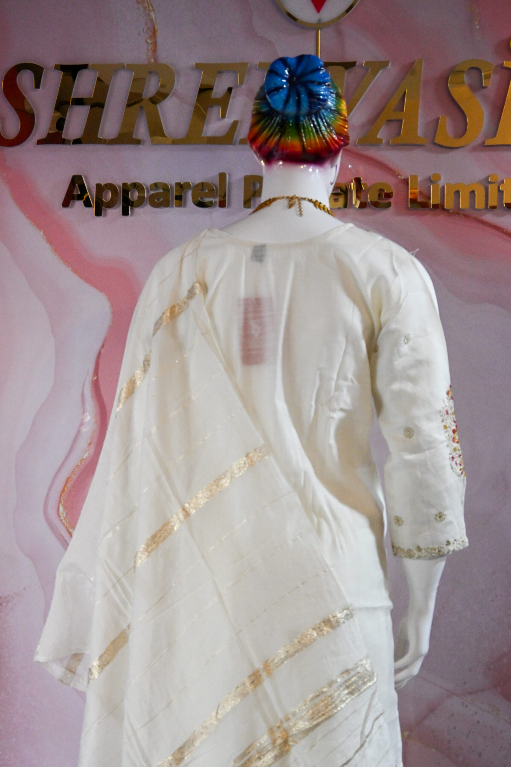 A three-piece Indian Premium Party Wear Chudidhar Suit